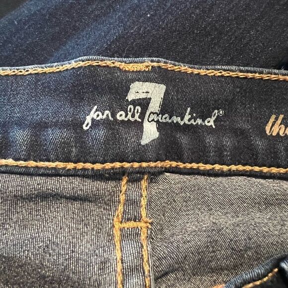 7 for all mankind dark wash skinny jeans - Picture 3 of 11